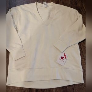 Champion Women’s Gameday Deep V Tunic Pullover Color Unbleached Cotton Size S